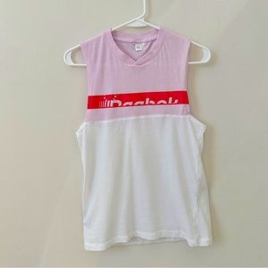 REEBOK Pink & White Tank, XS